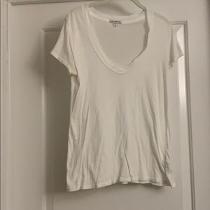 high end comfy white tee